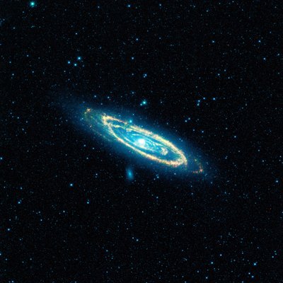 Beeld van de Andromedagalaxie, M31, vastgelegd door NASA